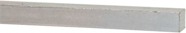 Made in USA - 12" Long x 3/8" High x 3/8" Wide, Zinc-Plated Oversized Key Stock - C1018 Steel - Exact Tooling