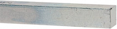 Made in USA - 12" Long x 1/2" High x 1/2" Wide, Zinc-Plated Oversized Key Stock - C1018 Steel - Exact Tooling