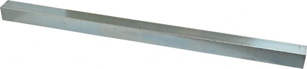Made in USA - 12" Long x 5/8" High x 5/8" Wide, Zinc-Plated Oversized Key Stock - C1018 Steel - Exact Tooling