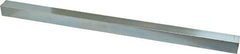 Made in USA - 12" Long x 5/8" High x 5/8" Wide, Zinc-Plated Oversized Key Stock - C1018 Steel - Exact Tooling