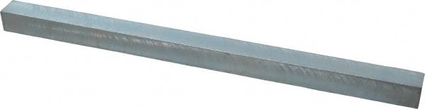 Made in USA - 12" Long x 11/16" High x 11/16" Wide, Zinc-Plated Oversized Key Stock - C1018 Steel - Exact Tooling