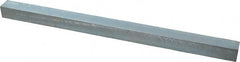Made in USA - 12" Long x 11/16" High x 11/16" Wide, Zinc-Plated Oversized Key Stock - C1018 Steel - Exact Tooling