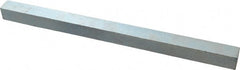 Made in USA - 12" Long x 3/4" High x 3/4" Wide, Zinc-Plated Oversized Key Stock - C1018 Steel - Exact Tooling