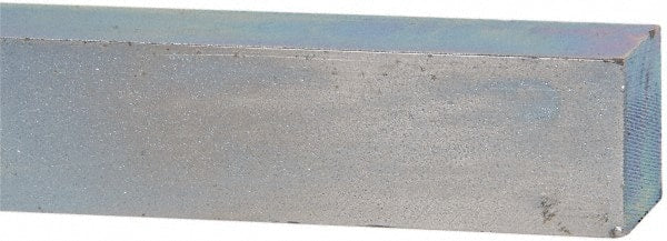 Made in USA - 12" Long x 1" High x 1" Wide, Zinc-Plated Oversized Key Stock - C1018 Steel - Exact Tooling
