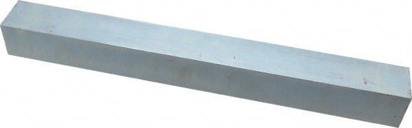 Made in USA - 12" Long x 1-1/4" High x 1-1/4" Wide, Zinc-Plated Oversized Key Stock - C1018 Steel - Exact Tooling