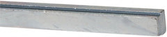 Made in USA - 12" Long, Zinc-Plated Step Key Stock for Shafts - C1018 Steel - Exact Tooling