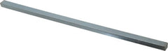 Made in USA - 12" Long, Zinc-Plated Step Key Stock for Gears - C1018 Steel - Exact Tooling