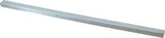 Made in USA - 12" Long, Zinc-Plated Step Key Stock for Gears - C1018 Steel - Exact Tooling