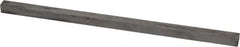 Made in USA - 12" Long x 1/2" High x 1/2" Wide, Undersized Key Stock - 18-8 Stainless Steel - Exact Tooling
