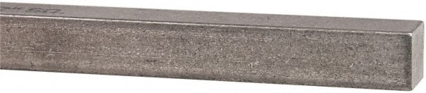 Made in USA - 12" Long x 1/2" High x 1/2" Wide, Undersized Key Stock - Type 316 Stainless Steel - Exact Tooling