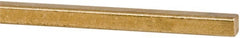 Made in USA - 12" Long x 3/16" High x 3/16" Wide, Over/Undersized Key Stock - Alloy 360 Brass - Exact Tooling