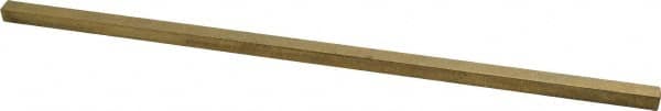 Made in USA - 12" Long x 5/16" High x 5/16" Wide, Over/Undersized Key Stock - Alloy 360 Brass - Exact Tooling
