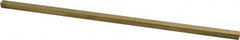 Made in USA - 12" Long x 5/16" High x 5/16" Wide, Over/Undersized Key Stock - Alloy 360 Brass - Exact Tooling