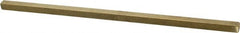 Made in USA - 12" Long x 3/8" High x 3/8" Wide, Over/Undersized Key Stock - Alloy 360 Brass - Exact Tooling