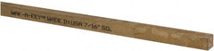 Made in USA - 12" Long x 7/16" High x 7/16" Wide, Over/Undersized Key Stock - Alloy 360 Brass - Exact Tooling