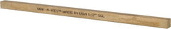 Made in USA - 12" Long x 1/2" High x 1/2" Wide, Over/Undersized Key Stock - Alloy 360 Brass - Exact Tooling