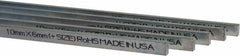 Made in USA - 12" Long, Zinc-Plated Oversized Key Stock - C1045 Steel - Exact Tooling