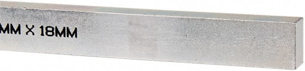 Made in USA - 12" Long, Zinc-Plated Oversized Key Stock - C1045 Steel - Exact Tooling