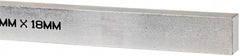 Made in USA - 12" Long, Zinc-Plated Oversized Key Stock - C1045 Steel - Exact Tooling