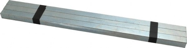 Made in USA - 12" Long, Zinc-Plated Oversized Key Stock - C1045 Steel - Exact Tooling