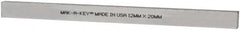 Made in USA - 12" Long, Zinc-Plated Oversized Key Stock - C1045 Steel - Exact Tooling