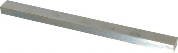 Made in USA - 12" Long, Zinc-Plated Oversized Key Stock - C1045 Steel - Exact Tooling