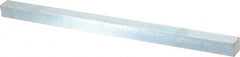 Made in USA - 12" Long, Zinc-Plated Oversized Key Stock - C1045 Steel - Exact Tooling