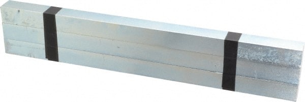 Made in USA - 12" Long, Zinc-Plated Oversized Key Stock - C1045 Steel - Exact Tooling