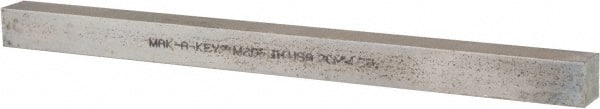 Made in USA - 12" Long, Zinc-Plated Oversized Key Stock - C1045 Steel - Exact Tooling