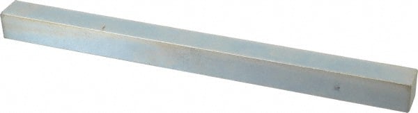 Made in USA - 12" Long, Zinc-Plated Oversized Key Stock - C1045 Steel - Exact Tooling