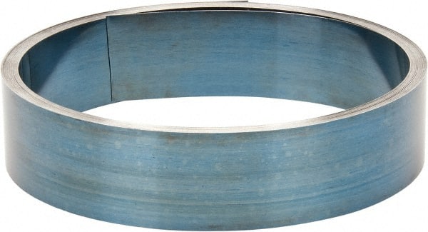 Value Collection - 0.015 Inch Thick x 2 Inch Wide x 9 Ft. Long, Spring Steel Coil - 1095 Blue Tempered Steel - Exact Tooling