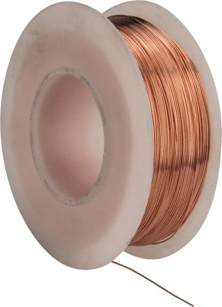 Made in USA - 28 Gage, 0.0126" Diameter x 498' Long, Bare, Copper Bus Bar Wire - Pure Copper (ASTM B3) - Exact Tooling