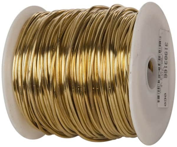 Made in USA - 12 Gage, 0.0808 Inch Diameter x 260 Ft. Long, Soft Brass Wire - 5 Lb. Shipping Weight - Exact Tooling