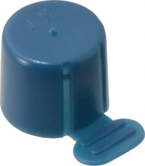 Caplugs - 1/4 NPT ID, Tear-Tab Cap - Polyethylene, Blue - Exact Tooling