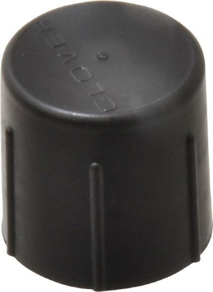 Caplugs - 1/2 NPT ID, Quick-Lock Cap - Polyethylene, Black - Exact Tooling