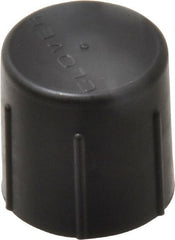 Caplugs - 1/2 NPT ID, Quick-Lock Cap - Polyethylene, Black - Exact Tooling