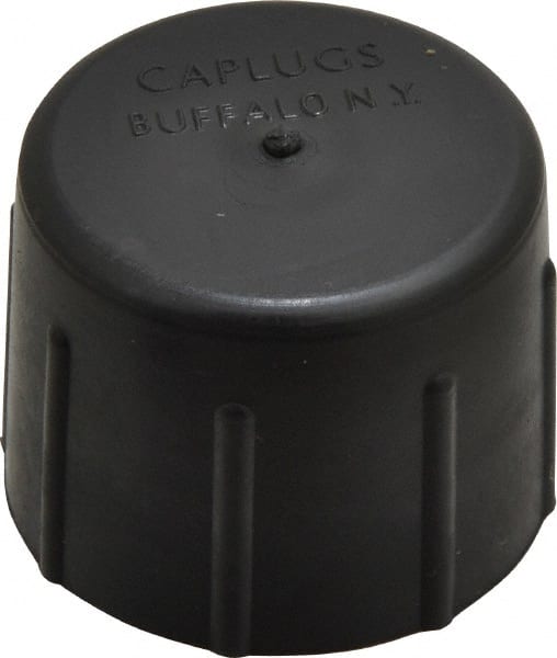 Caplugs - 1 NPT ID, Quick-Lock Cap - Polyethylene, Black - Exact Tooling