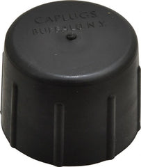 Caplugs - 1 NPT ID, Quick-Lock Cap - Polyethylene, Black - Exact Tooling