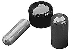 Caplugs - 1-11/16" ID, Stretchable Cap - 1-1/2" Long, Vinyl, Black - Exact Tooling