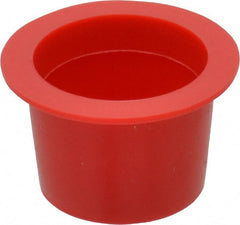 Caplugs - 1/4 NPT ID, Press Fit Cap - Polyethylene, Red - Exact Tooling