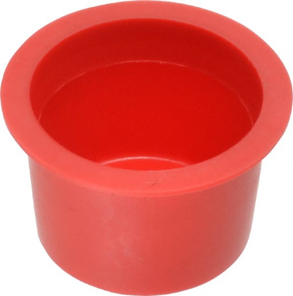 Caplugs - 1/2 NPT ID, Press Fit Cap - Polyethylene, Red - Exact Tooling