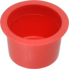 Caplugs - 1/2 NPT ID, Press Fit Cap - Polyethylene, Red - Exact Tooling