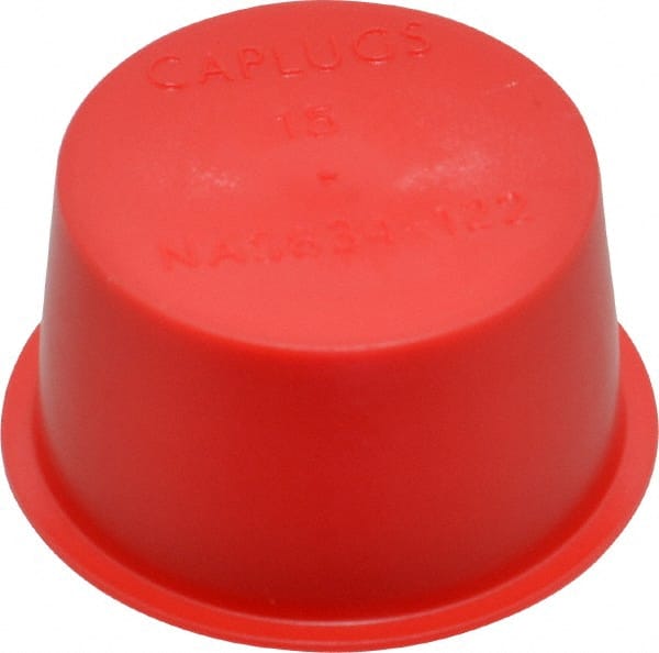 Caplugs - 1 NPT ID, Press Fit Cap - Polyethylene, Red - Exact Tooling