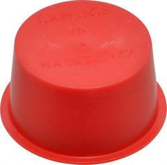 Caplugs - 1 NPT ID, Press Fit Cap - Polyethylene, Red - Exact Tooling