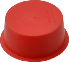 Caplugs - 1-1/4 NPT ID, Press Fit Cap - Polyethylene, Red - Exact Tooling