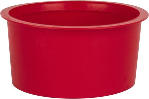 Caplugs - 1-1/2 NPT ID, Press Fit Cap - Polyethylene, Red - Exact Tooling