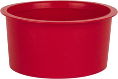Caplugs - 1-1/2 NPT ID, Press Fit Cap - Polyethylene, Red - Exact Tooling