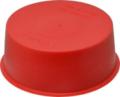 Caplugs - 2 NPT ID, Press Fit Cap - Polyethylene, Red - Exact Tooling
