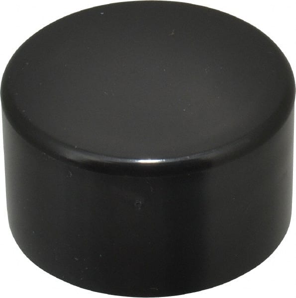 Caplugs - 1-3/4" ID, Round Head Cap - Polyethylene, Black - Exact Tooling