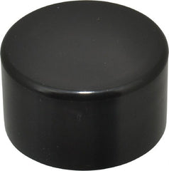 Caplugs - 1-3/4" ID, Round Head Cap - Polyethylene, Black - Exact Tooling
